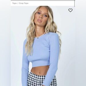 Princess Polly Jax Long Sleeve Top Blue